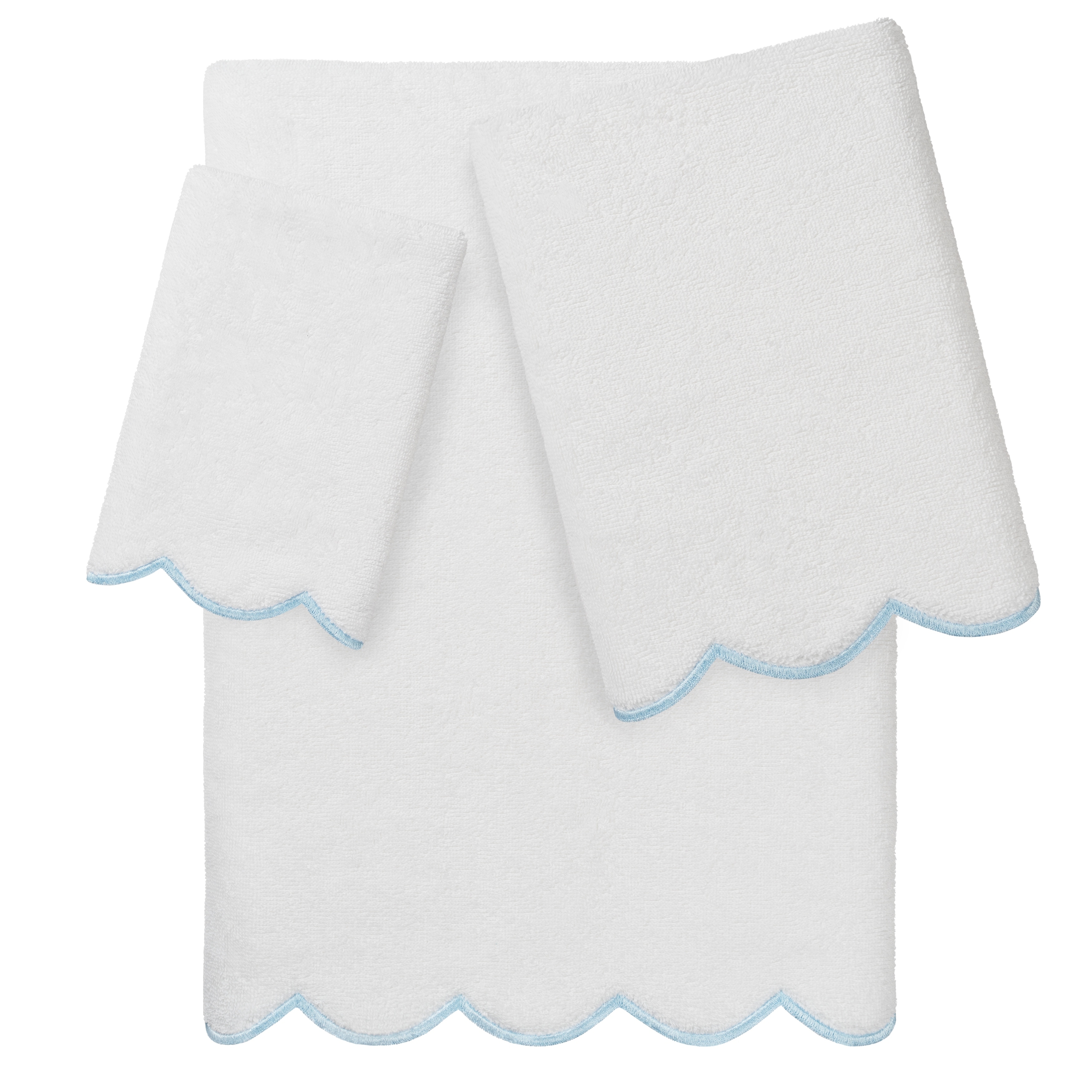 Authentic Hotel and Spa 100% Turkish Cotton ADORNIA Scallop Towel Set