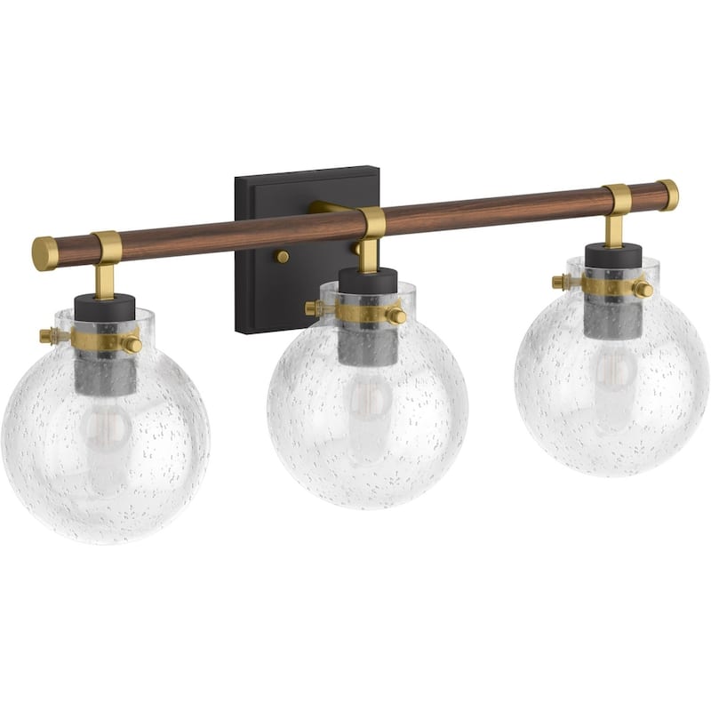 Kohler Lighting 38414-SC03 Holt 3 Light 10" Tall Wall Sconce - Matte Black / Brushed Modern Brass