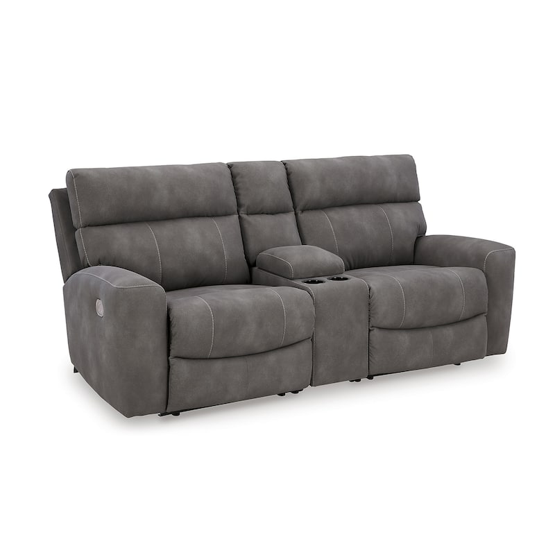 Signature Design by Ashley Next-Gen DuraPella 3-Piece Power Reclining Sectional Loveseat with Console - 91"W x 42"D x 42"H