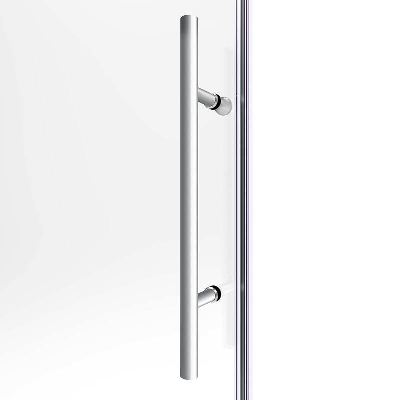 ELEGANT 60'' x 62'' Frameless Sliding Tub Door Stainless Steel