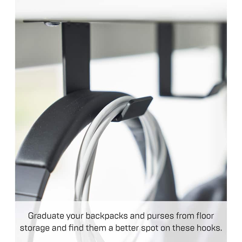 Yamazaki Home Under-Desk Hanger, Steel - L 2.36 x W 10.83 x H 2.17 inches