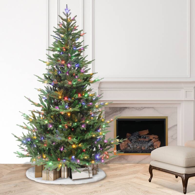 Puleo International 7.5' Pre-Lit Sacramento Fir Artificial Christmas Tree