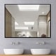 preview thumbnail 1 of 9, Modern Large Black Rectangle Wall Mirrors for Bathroom Vanity Mirror 32x24 - Black