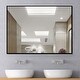 preview thumbnail 11 of 9, Modern Large Black Rectangle Wall Mirrors for Bathroom Vanity Mirror 39.5x29.5 - Black