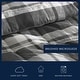 preview thumbnail 6 of 7, Nautica Crossview Plaid Microsuede Reversible Charcoal Comforter Set