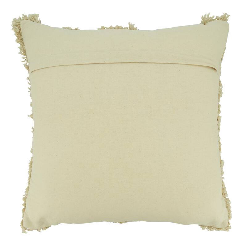 Down Filled Fringe Stripe Throw Pillow