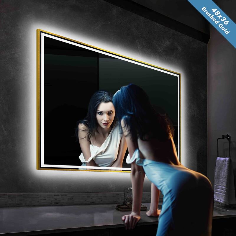 Fogless Color and Brightness Adjustable LED Mirror