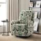 Arlette Contemporary Floral Manual Swivel Recliner with Tufted Back