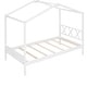 preview thumbnail 6 of 7, White Twin Size Wood House Bed w/ Storage Space Platform Bed Frame for Kids,Teens,Girls,Boys No Box Spring Needed, Easy Assembly