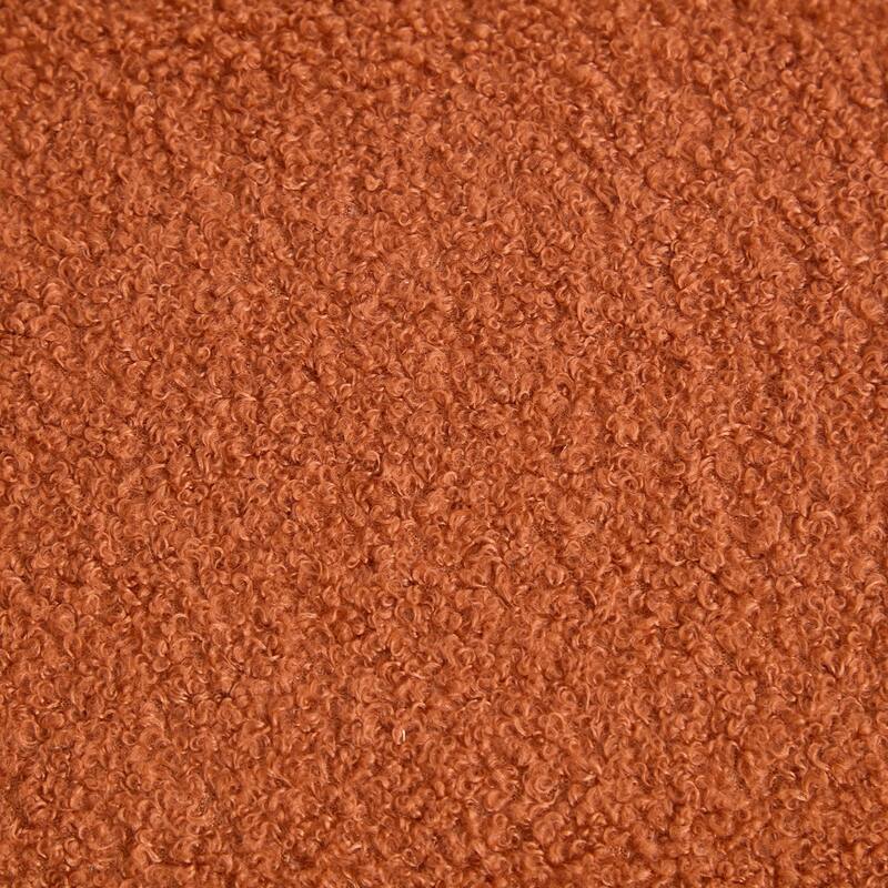 SEYNAR Modern 16.5''Faux Sherpa Square Cube Otttoman