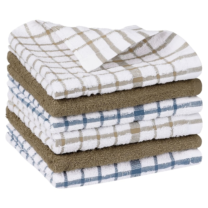 100% Cotton Dish Clothes, Waffle Buffalo Checked Kitchen Towels, Absorbent Dish Cloths