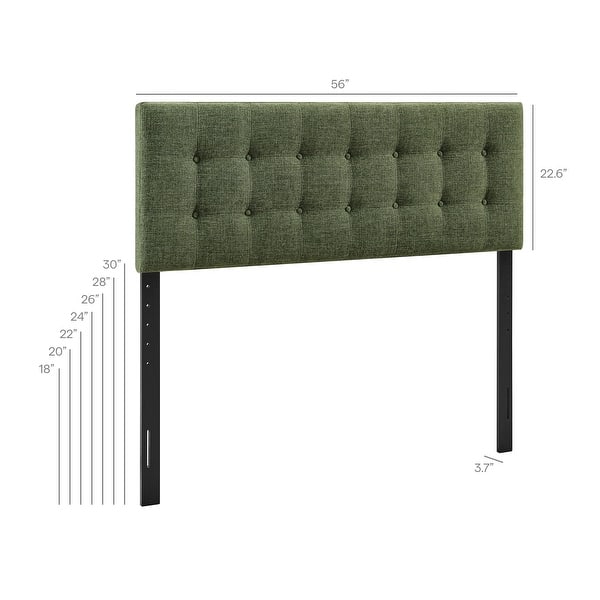 dimension image slide 17 of 27, Emily Upholstered Fabric Headboard