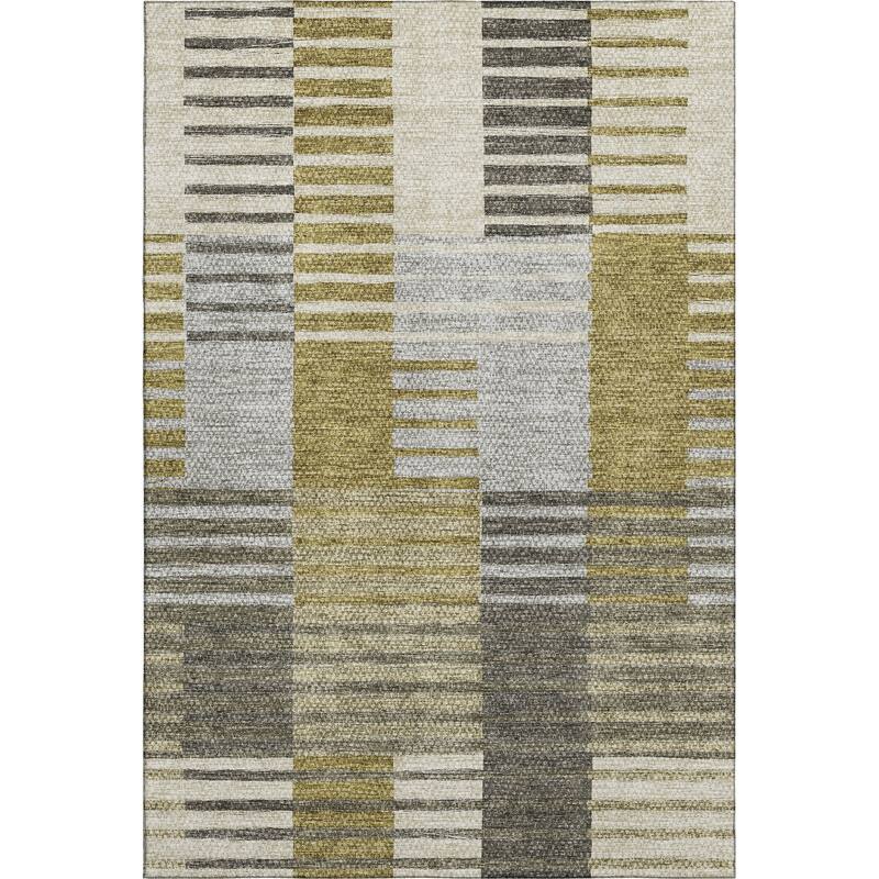Premium Washable Super Soft Geo Stripe Mayfield Rug