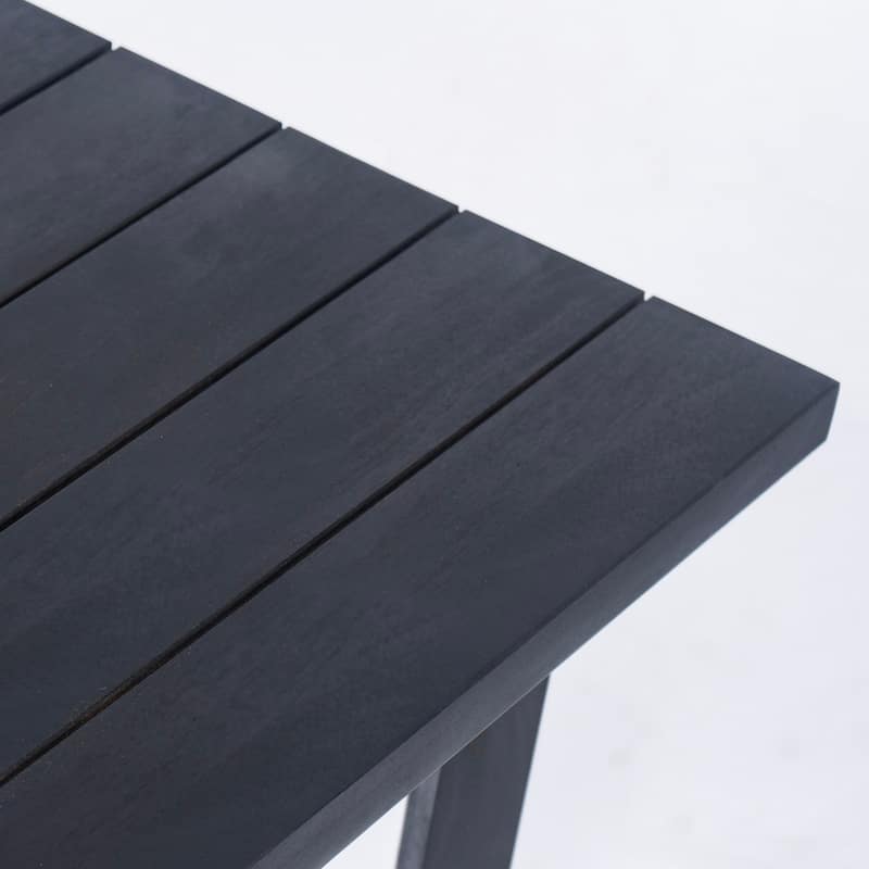 Black Metal Ella Side Table 18 Inch Square Outdoor Patio Accent Table