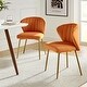 preview thumbnail 18 of 88, Barbara Contemporary Upholstered Side Chair with Small Base Set of 2 by HULALA HOME ORANGE