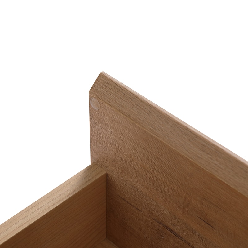 36 inch Plywood Wall Mounting Bathroom Vanity Set in Imitative Oak with Integrated Ceramic Sink