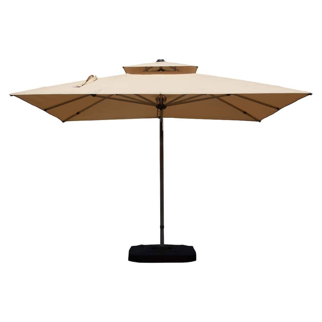 9ft Aluminum Cantilever Patio Umbrella with 360° Rotation & Adjustable Tilt