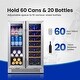 preview thumbnail 3 of 9, Yeego 24 inch Built-In French Door Dual Zone 20 Bottle Wine Refrigerator 60 Can Beverage Center - 24 inch