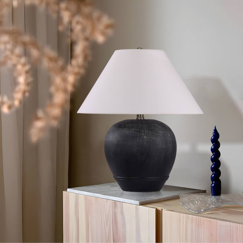 Global Accent Ceramic Table Lamp with Linen Shade