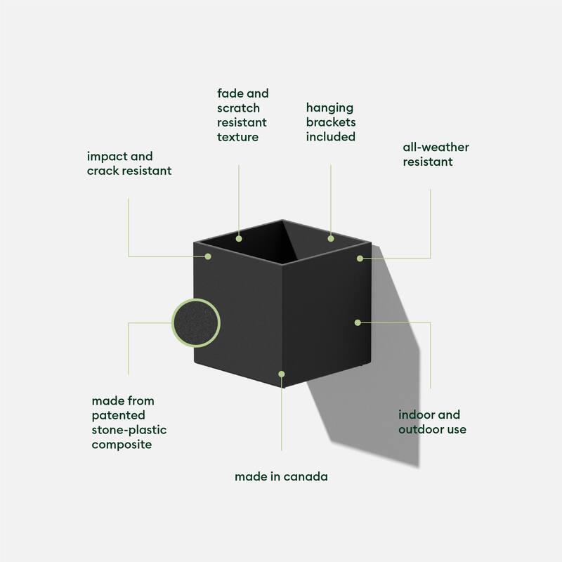 Geo Series Hanging Cube Plastic Planter