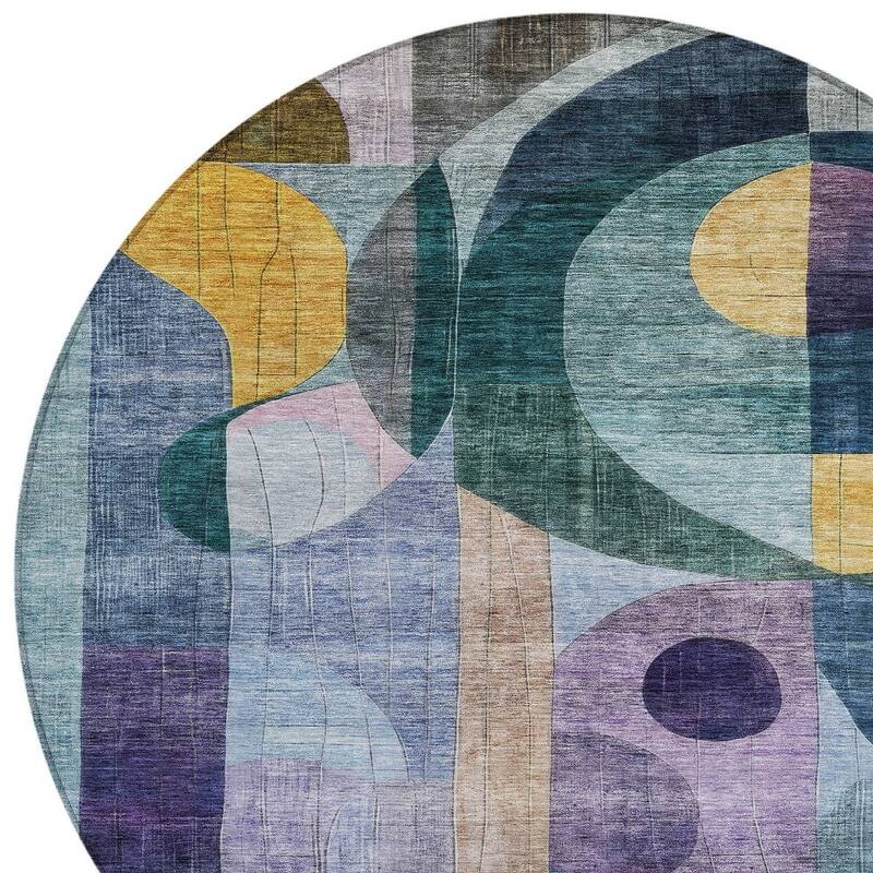 HomeRoots Abstract Transitional Rectangle Outdoor Rug