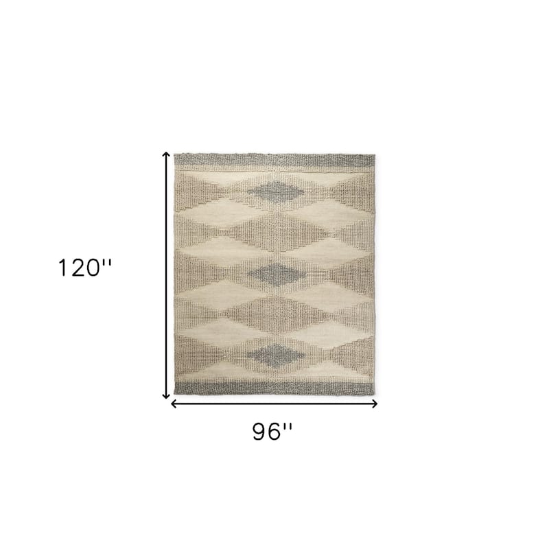 HomeRoots Geometric Modern Rectangle Area Rug - 120 in. x 96 in. x 0.4 in.