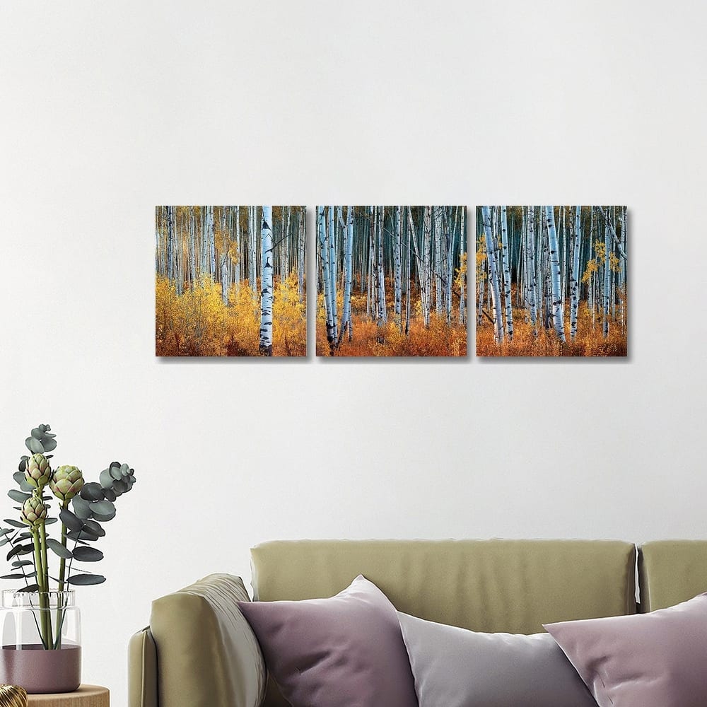 iCanvas "Colorado Autumn Wonder Panorama" by OLena Art 3-Piece Canvas Wall Art Set