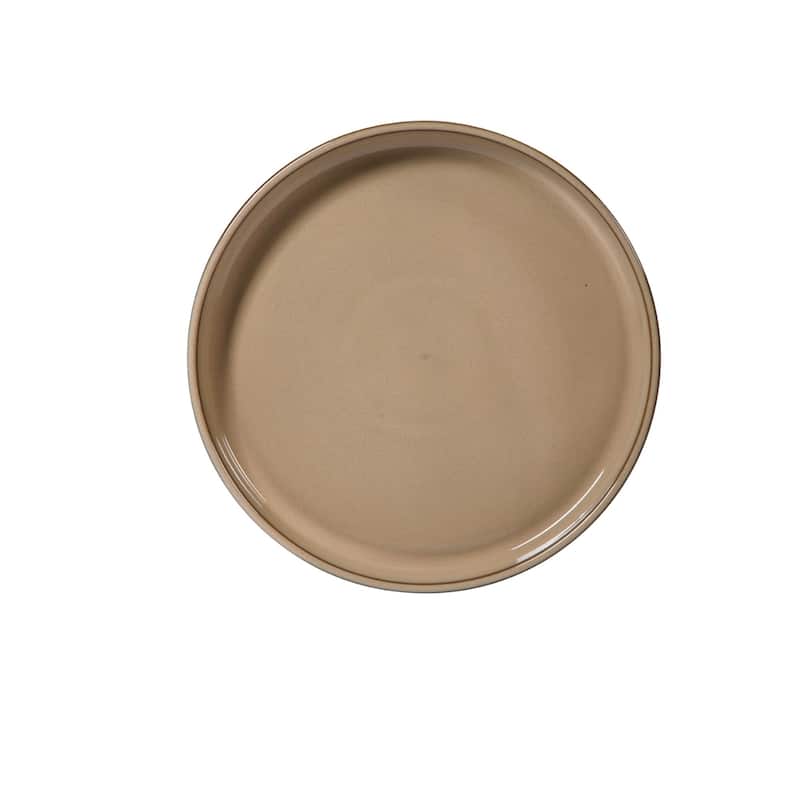 Bloomhouse Santorini Mist 16 Piece Double Bowl Terracotta Reactive Glaze Plates and Bowls Dinnerware Set