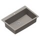preview thumbnail 62 of 61, Karran Top Mount 33 in. Large Single Bowl Quartz Kitchen Sink