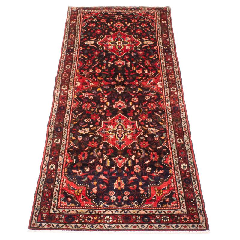 ECARPETGALLERY Hand-knotted Anadol Black Wool Rug - 3'5 x 9'11