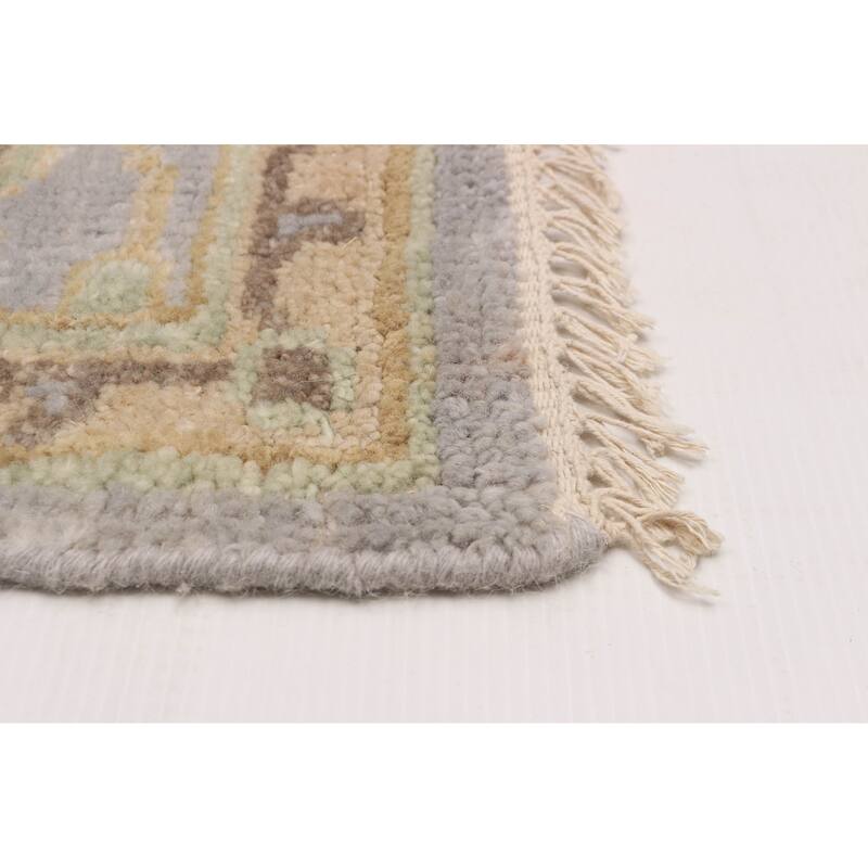 ECARPETGALLERY Hand-knotted Royal Oushak Grey Wool Rug - 7'11 x 9'9