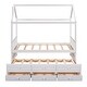 preview thumbnail 28 of 30, Full House Bed with Trundle and Storage Drawers, Ideal for Kids