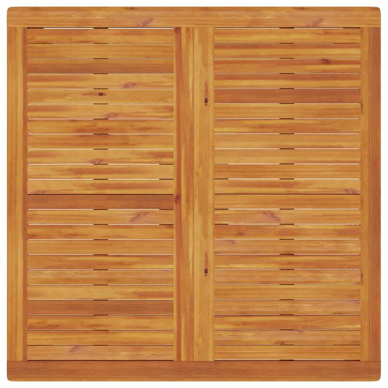 vidaXL Outdoor Dining Set Set of 3 Brown Solid Acacia Wood 2-Seater - 43.3 x 43.3 x 29.5