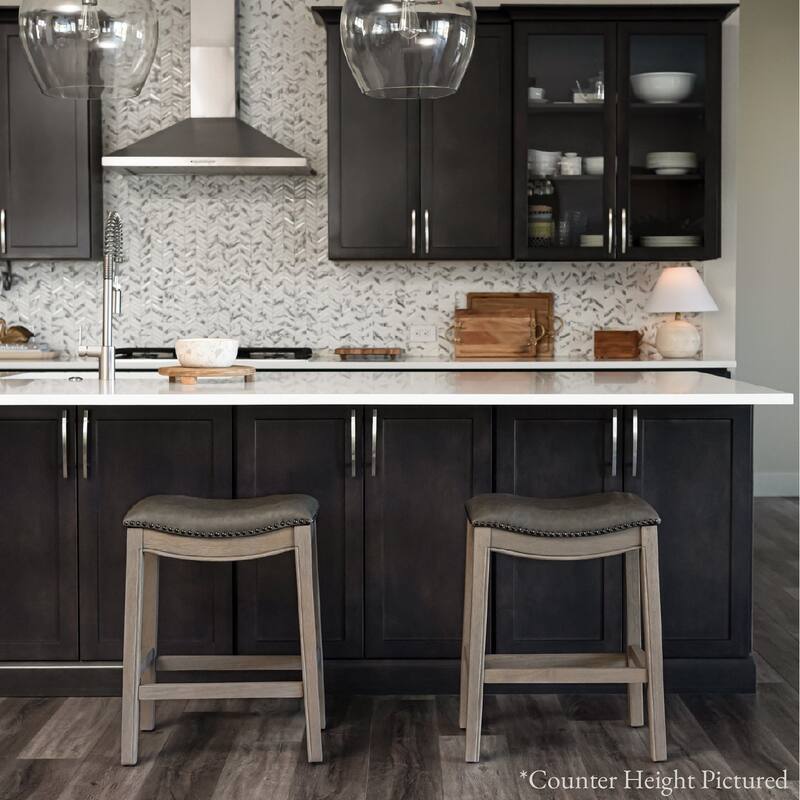 Maven Lane Adrien Saddle Kitchen Stool