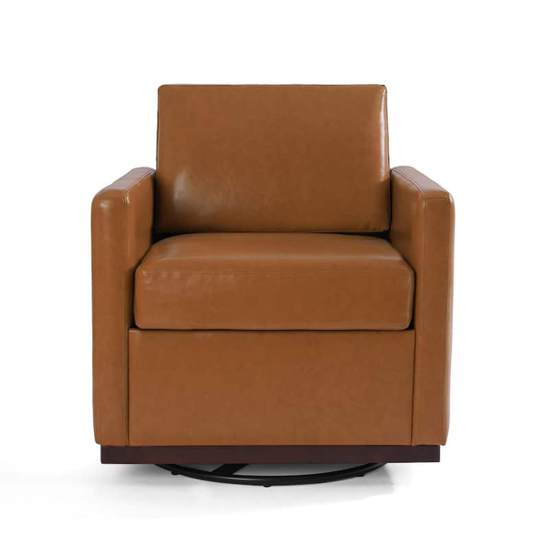uixe Modern Upholstered Swivel Accent Chair with Pocket Spring Seat