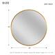 Neutypechic Modern Thin Frame Wall-Mounted Vanity Round Mirror