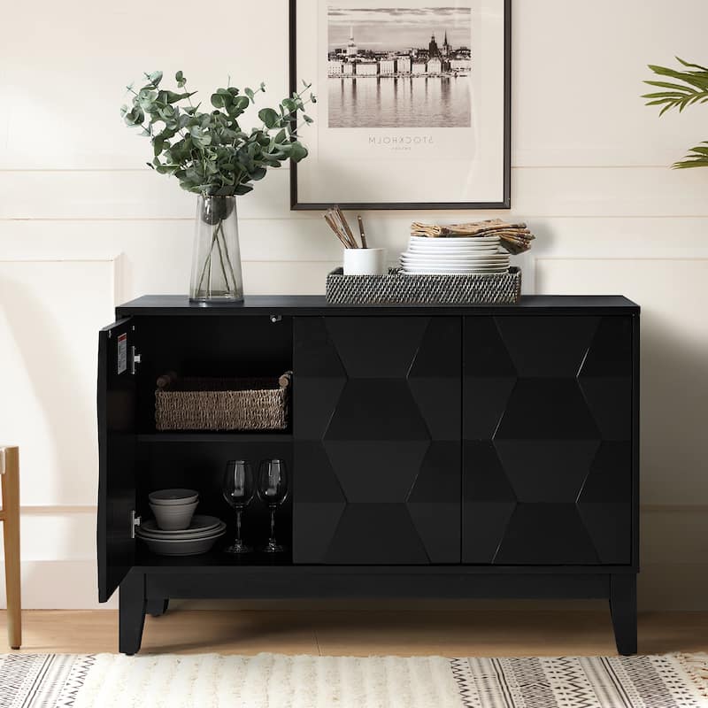 Glenda Contemporary Versatile Adjustable Shelf Storage Cabinet By HULALA HOME