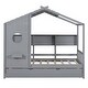 preview thumbnail 31 of 34, Playhouse Design Twin Size House Wooden Bed with Trundle, Modern Design for Kids with Storage Shlef