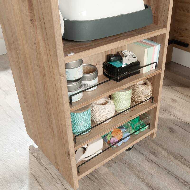 Craft Station, Lateral File, File Cabinet , Office Storage Cabinet Brown finish