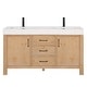 preview thumbnail 21 of 99, Leon 60 in. Double Bathroom Vanity with Composite Stone Top