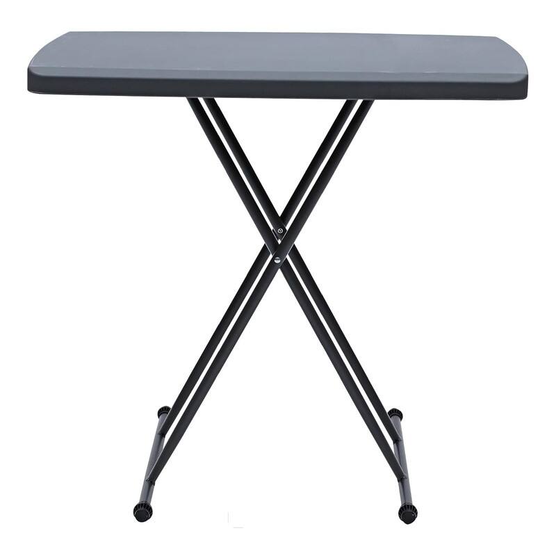 Small Camping Personal Folding Table Adjustable Height - Charcoal