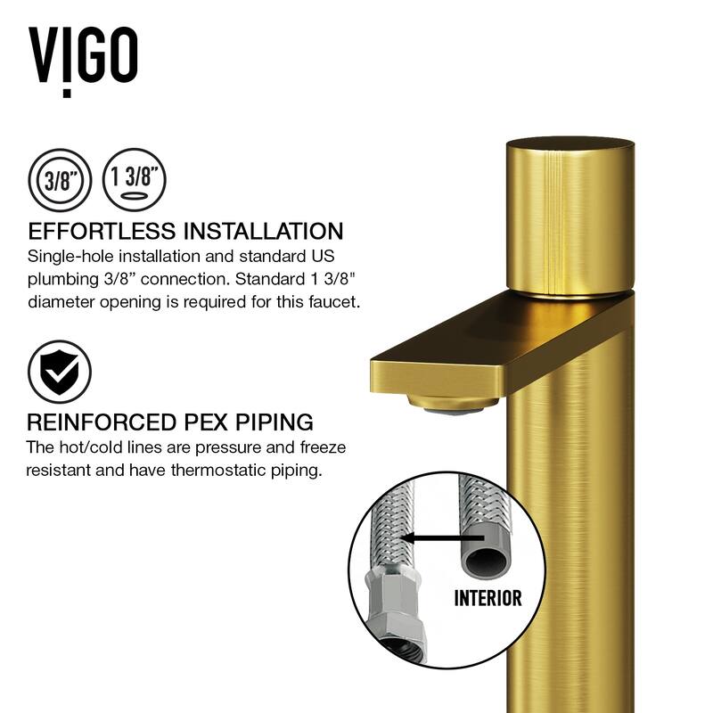 VIGO Halsey 8" H Single Handle Single Hole Bathroom Faucet