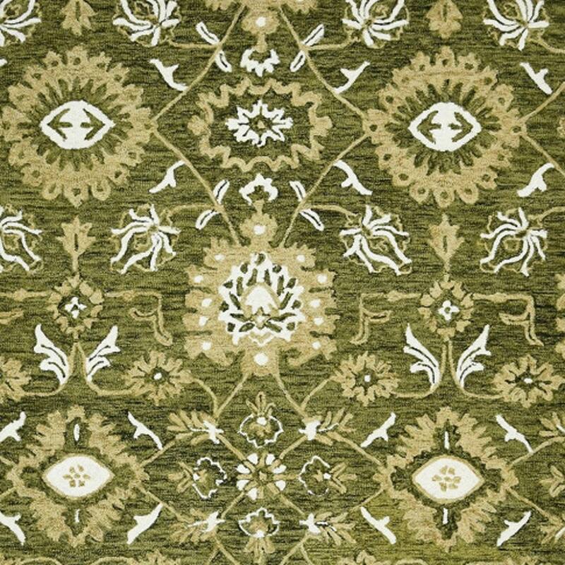 HomeRoots Floral Medallion Traditional Rectangle Area Rug