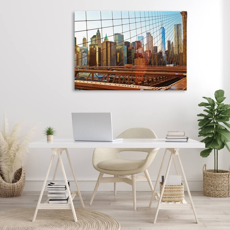 Stupell Cityscape Through Bridge Canvas Wall Art Design By Seven Trees Design