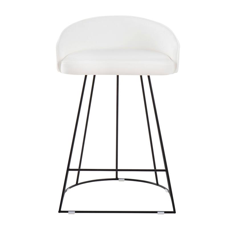 Silver Orchid Haid Velvet Upholstered Counter Stool (Set of 2)