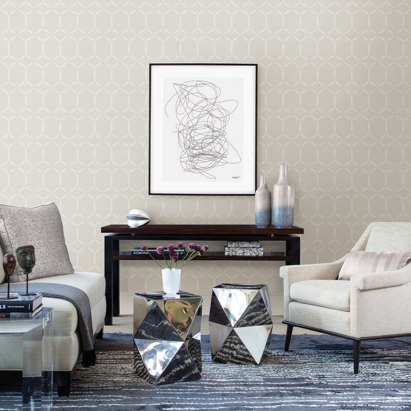 A-Street Prints Fusion Neutral Geometric Wallpaper