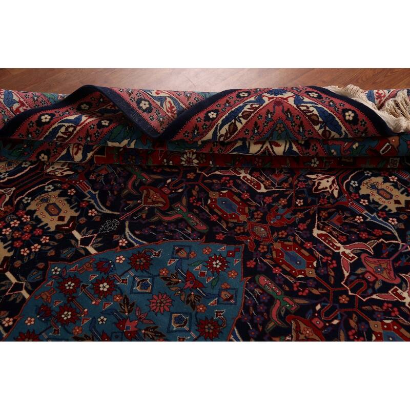 Vegetable Dye Tabriz Chinese Area Rug Handmade Wool Carpet - 9'3"x 12'1"