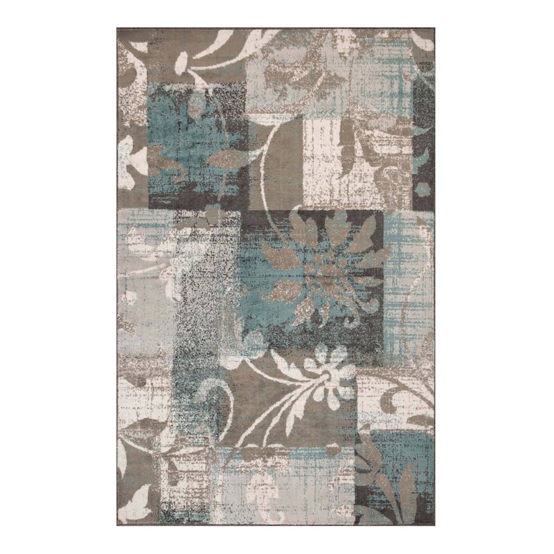 Superior Pastiche Contemporary Floral Patchwork Indoor Runner or Area Rug