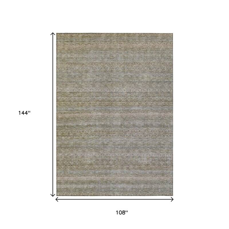 HomeRoots Striped Transitional Rectangle Outdoor Rug