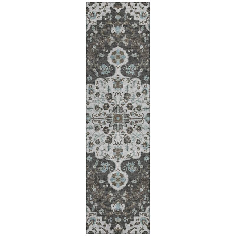 Machine Washable Indoor/ Outdoor Traditional Savannah Chantille Rug